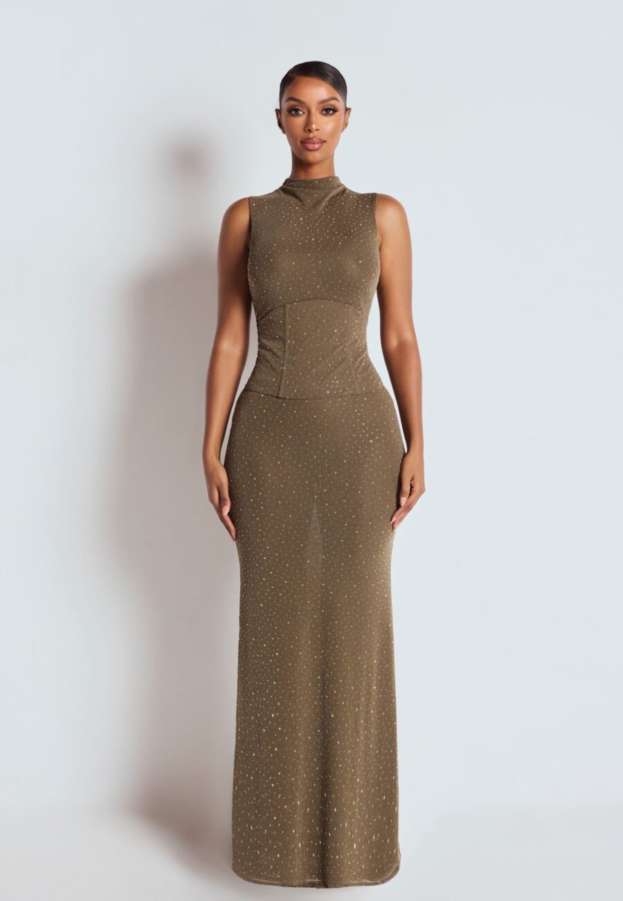 The Genevieve Maxi Dress Khaki