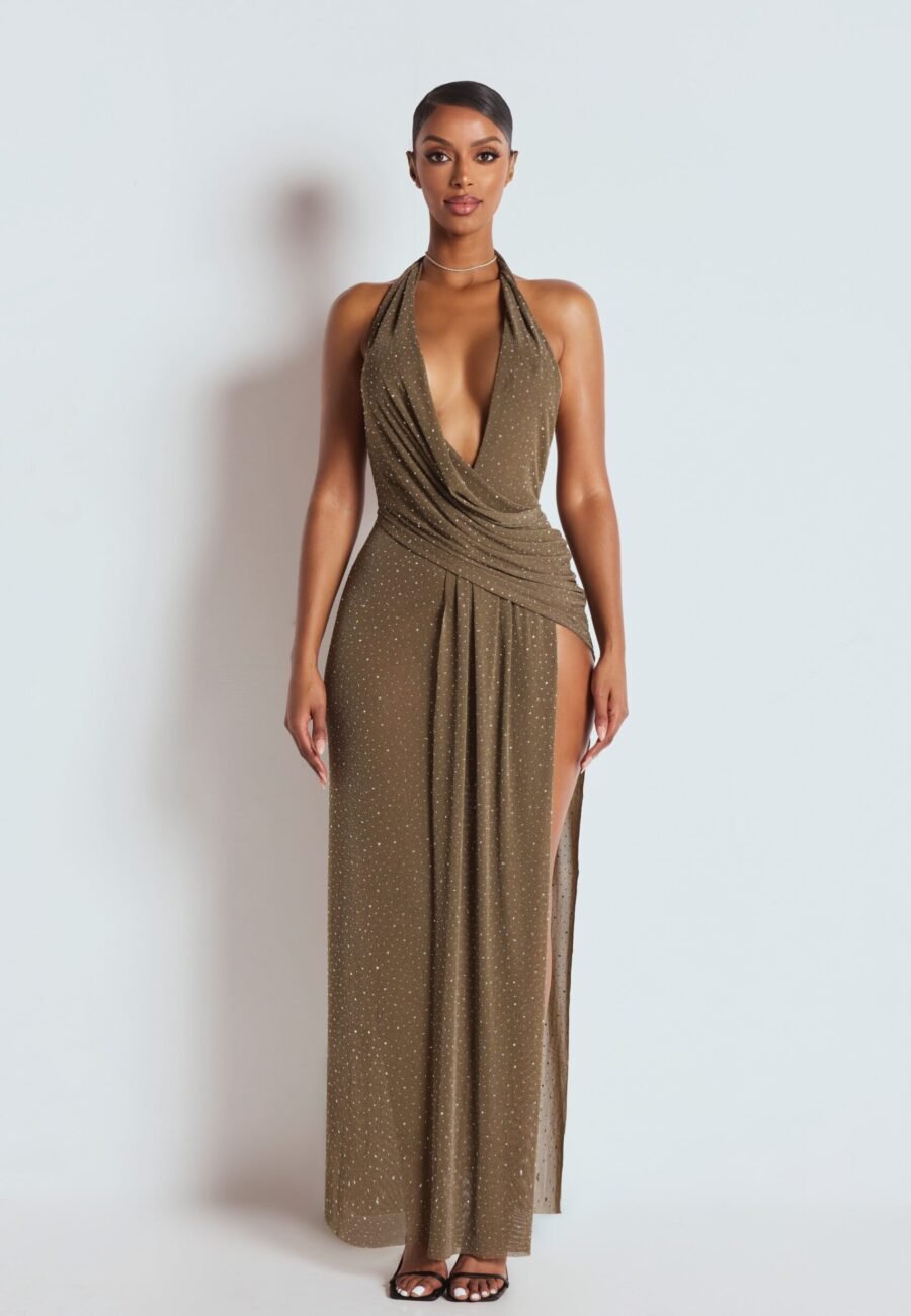 The Aisling Maxi Dress Khaki
