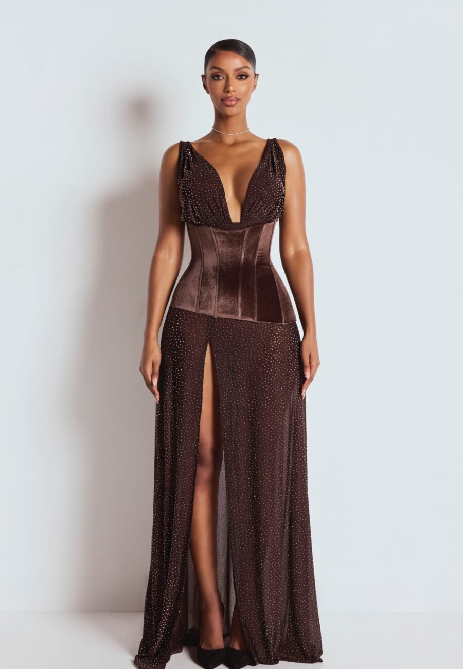 The Madison Maxi Dress Brown